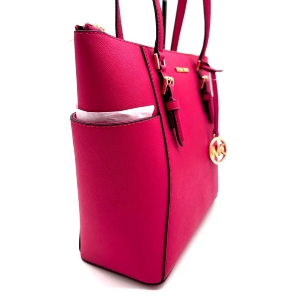 Michael Kors Large Charlotte Tote Bag Electric Pink - Picture 6 of 12